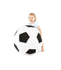 Image showing baby boy with soccer ball