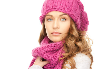 Image showing beautiful woman in winter hat