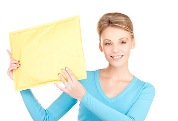 Image showing businesswoman with parcel