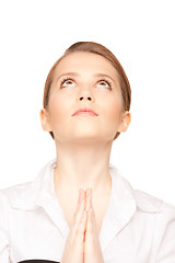 Image showing praying teenage girl