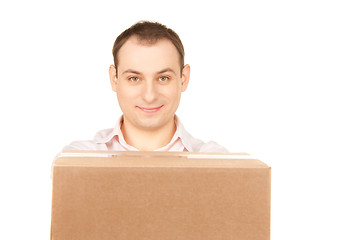 Image showing businessman with parcel