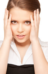 Image showing unhappy teenage girl