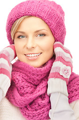 Image showing beautiful woman in winter hat