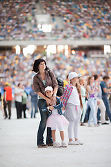 Image showing Family on the stadium