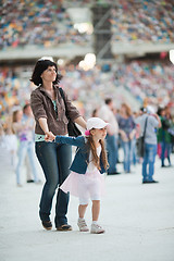 Image showing Family on the stadium