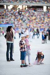 Image showing Family on the stadium