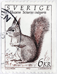 Image showing Squirrel Swedish Stamp
