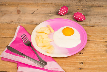 Image showing Healthy fried egg