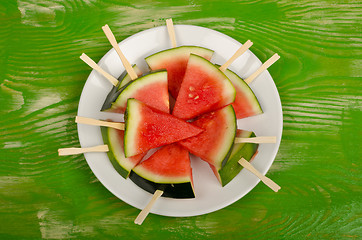 Image showing Cool watermelon dessert