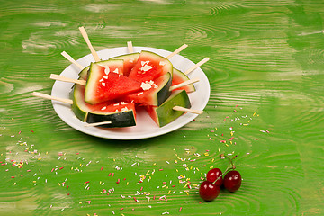 Image showing Cool watermelon dessert