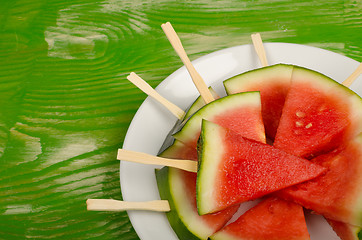 Image showing Watermelon lollies