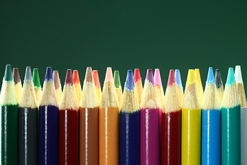 Image showing School Colored Pencils With Extreme Depth of Field