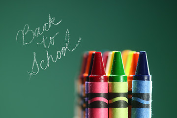 Image showing Colorful Back to School Crayons 