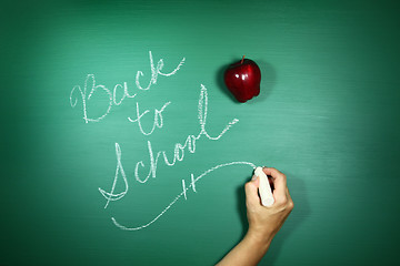 Image showing Back to School Written on a Chalkboard