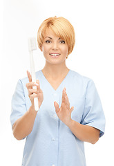 Image showing doctor with toothbrush