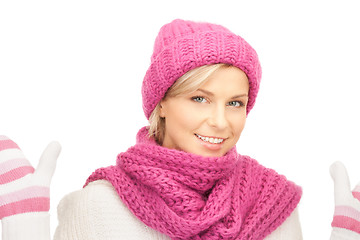 Image showing beautiful woman in winter hat