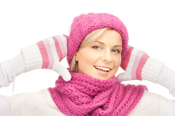 Image showing beautiful woman in winter hat