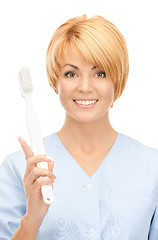 Image showing doctor with toothbrush