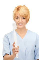 Image showing doctor with toothbrush