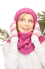 Image showing beautiful woman in winter hat