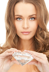 Image showing lovely woman with big diamond