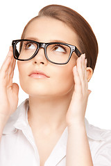 Image showing lovely woman in spectacles