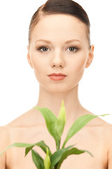 Image showing woman with sprout