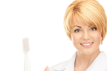 Image showing doctor with toothbrush