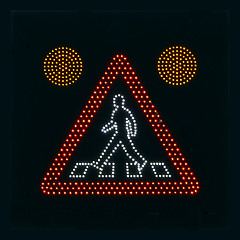 Image showing Warning Walking People