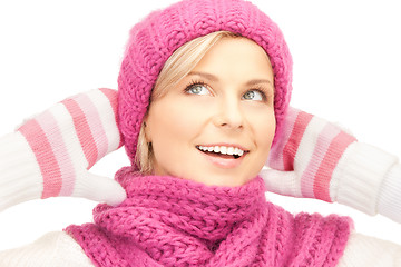 Image showing beautiful woman in winter hat