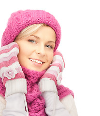 Image showing beautiful woman in winter hat