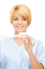 Image showing doctor with toothbrush