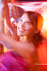 Image showing happy party girl in the club