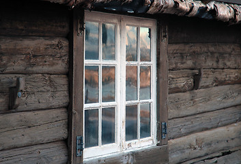 Image showing Old Cabin Window