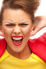 Image showing screaming woman