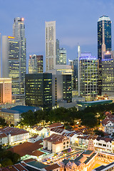 Image showing Singapore cityscape at dusk

