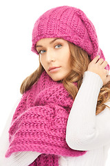 Image showing beautiful woman in winter hat