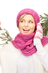 Image showing beautiful woman in winter hat