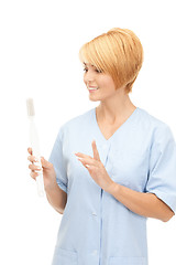 Image showing doctor with toothbrush