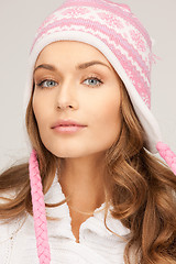 Image showing beautiful woman in winter hat