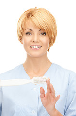 Image showing doctor with toothbrush