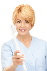 Image showing doctor with toothbrush