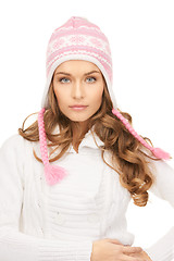 Image showing beautiful woman in winter hat