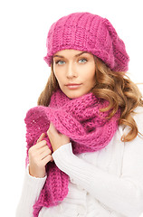 Image showing beautiful woman in winter hat