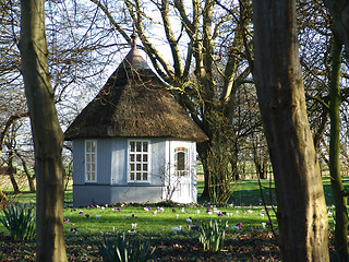 Image showing springtime gazebo