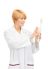 Image showing doctor with toothbrush