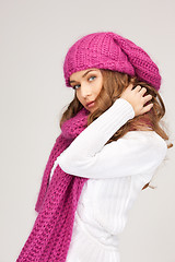 Image showing beautiful woman in winter hat