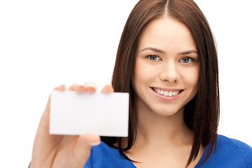 Image showing woman with business card