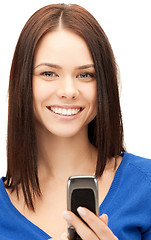 Image showing businesswoman with cell phone