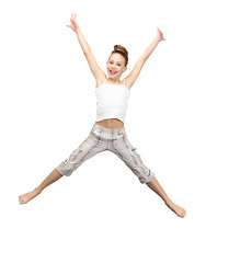 Image showing jumping teenage girl